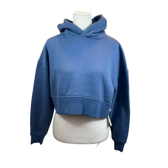 Ladies Brand New Forever 21 with Purpose Blue Cropped Hoodie Size Small - Picture 1 of 11